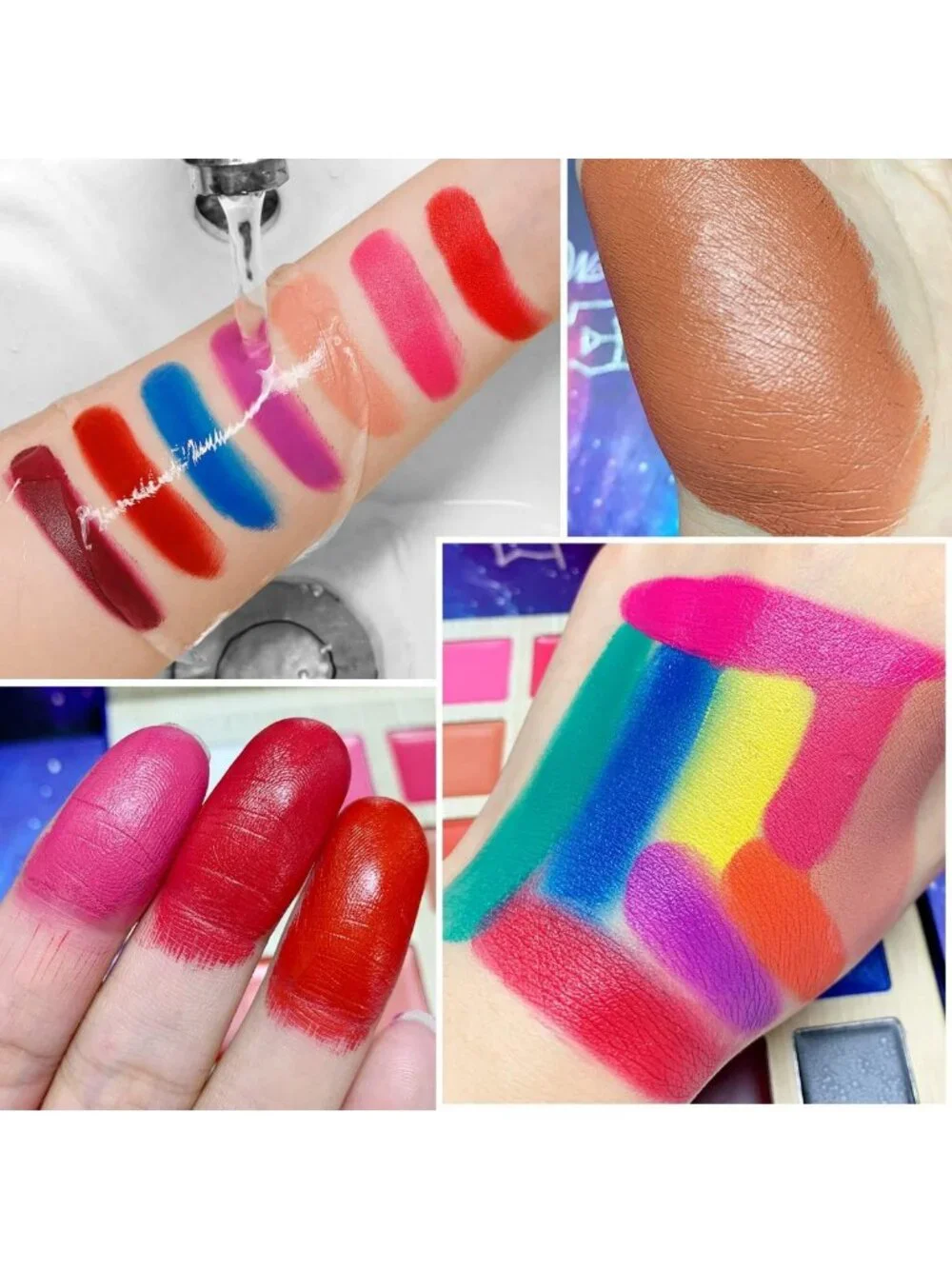 25 Color Lipstick Palette - Nude, Red, Peach & Pink Shades, Moisturizing, Long